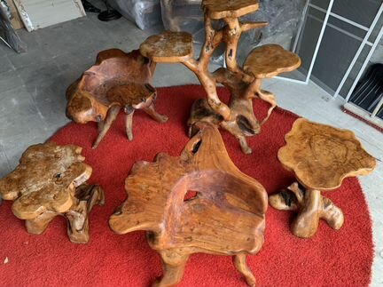 Уникальная мебель из цельных корней греческих олив