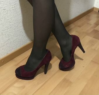 Женские кожаные туфли (замшевые) р. 38