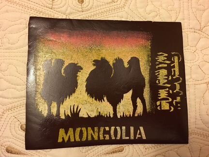 Панно на коже. Монголия. 70годы